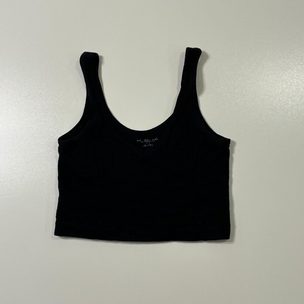 Urban Outfitters Black Sleeveless Ribbed Top Size Small